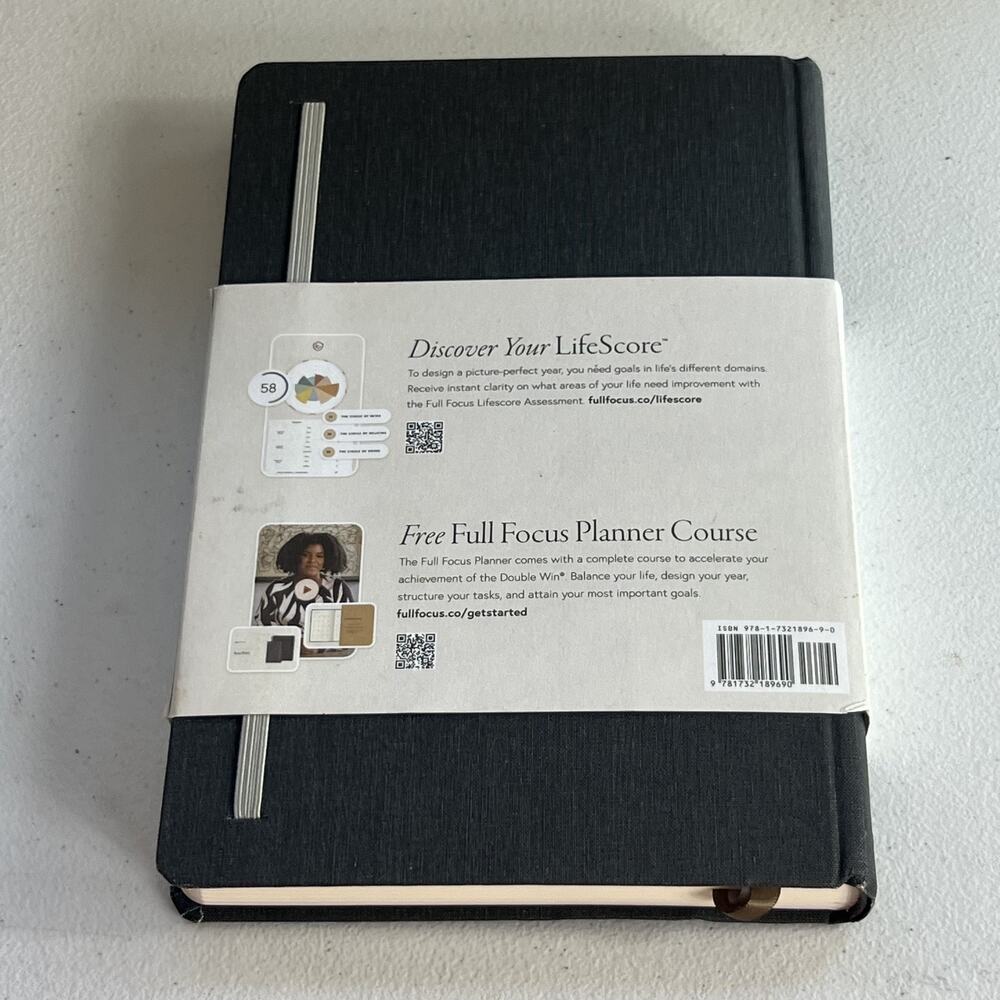 The Double Win Planner Black Hardcover Notebook 9.5 x 6" - Picture 2 of 9